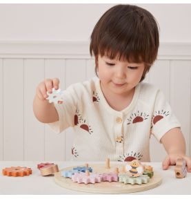 VIGA PolarB Drewniane Kolorowe Koła Zębate Montessori