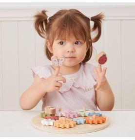 VIGA PolarB Drewniane Kolorowe Koła Zębate Montessori