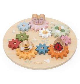 VIGA PolarB Drewniane Kolorowe Koła Zębate Montessori
