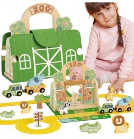 TOOKY TOY Zestaw Mini ZOO Przenośny Zestaw Torba Zwierzęta