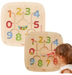 VIGA Drewniana Tablica Manipulacyjna Sensoryczna Nauka Liczenia Sorter