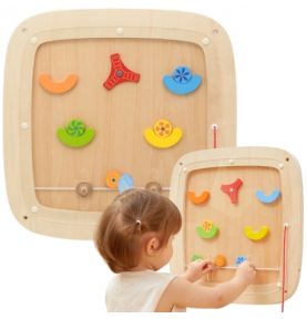 VIGA Drewniana Tablica Manipulacyjna Sensoryczna Gra w Pinball