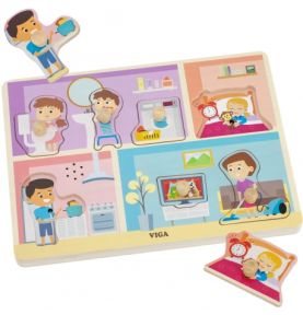 VIGA Puzzle Dźwiękowe Dopasuj Codzienne Aktywności