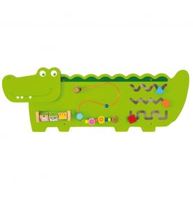 VIGA Tablica Edukacyjna Manipulacyjna Sensoryczna Drewniana Krokodyl Certyfikat FSC Montessori